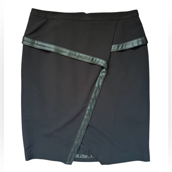 Worthington Black Asymmetrical Wrap Pencil Skirt - Picture 1 of 3